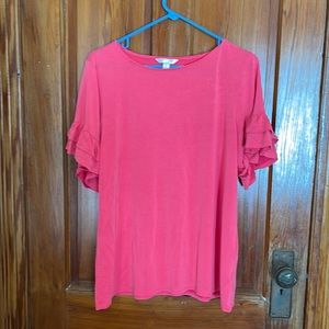Ruffled sleeve Top